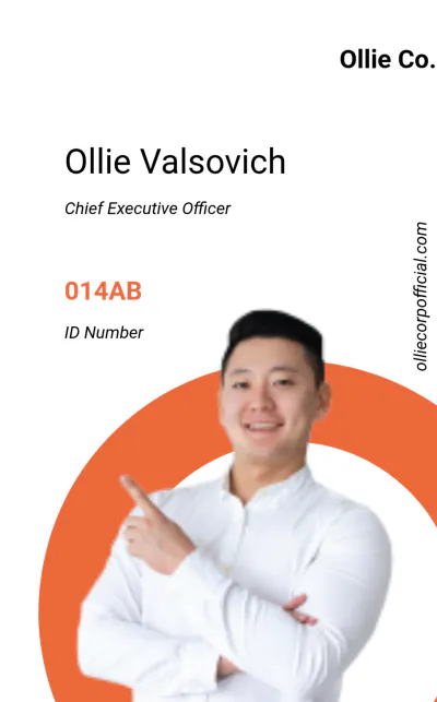 Free Simple Corporate ID Card Template to Edit Online