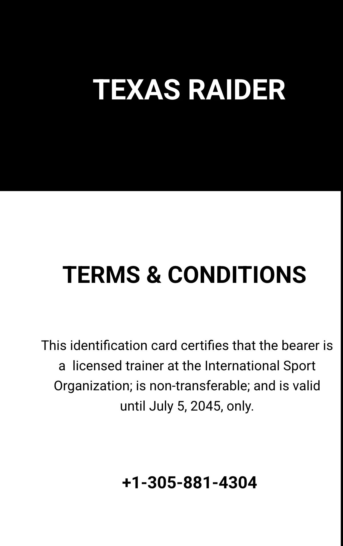 Free Simple sports ID Card Template to Edit Online