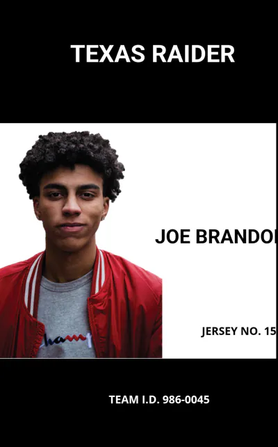 Free Simple sports ID Card Template to Edit Online