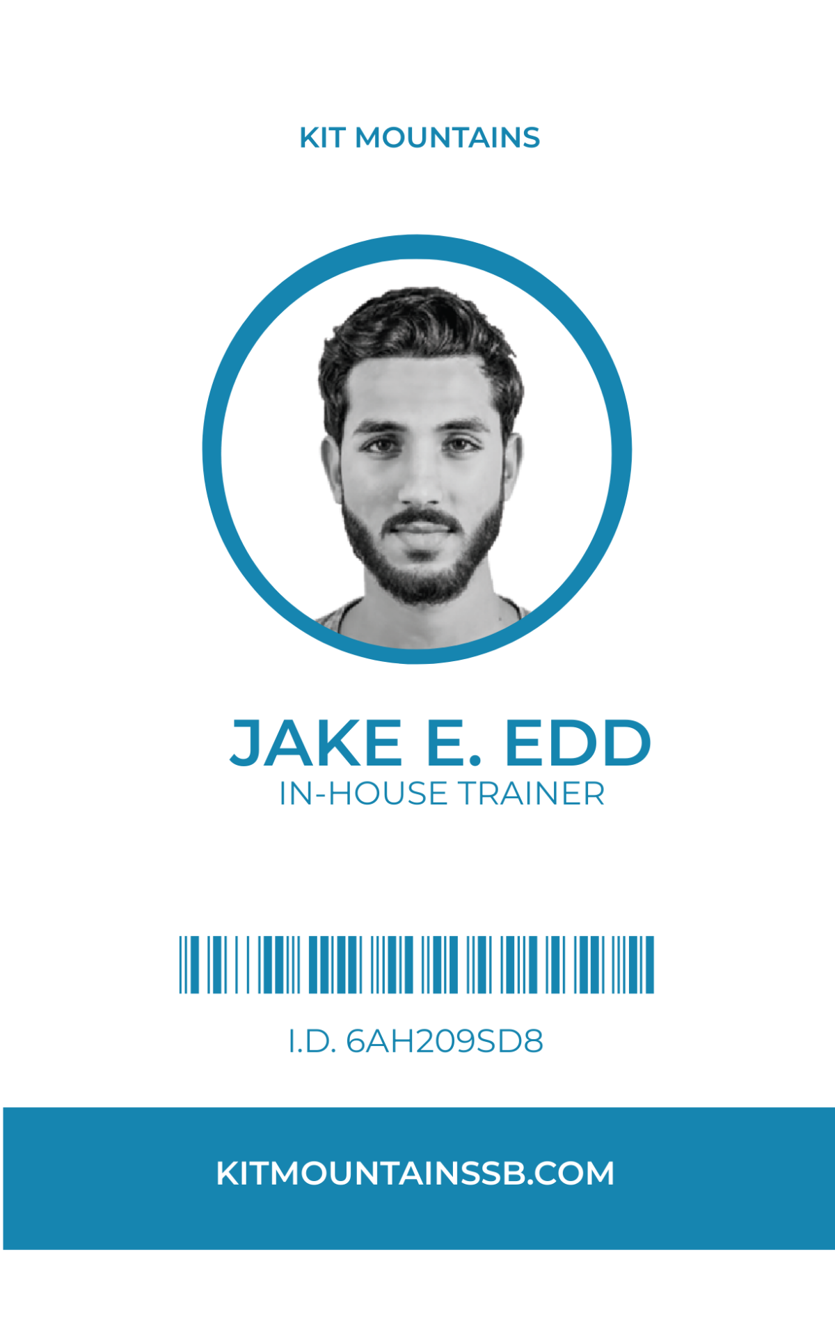 Simple SnowBoard ID Card Template