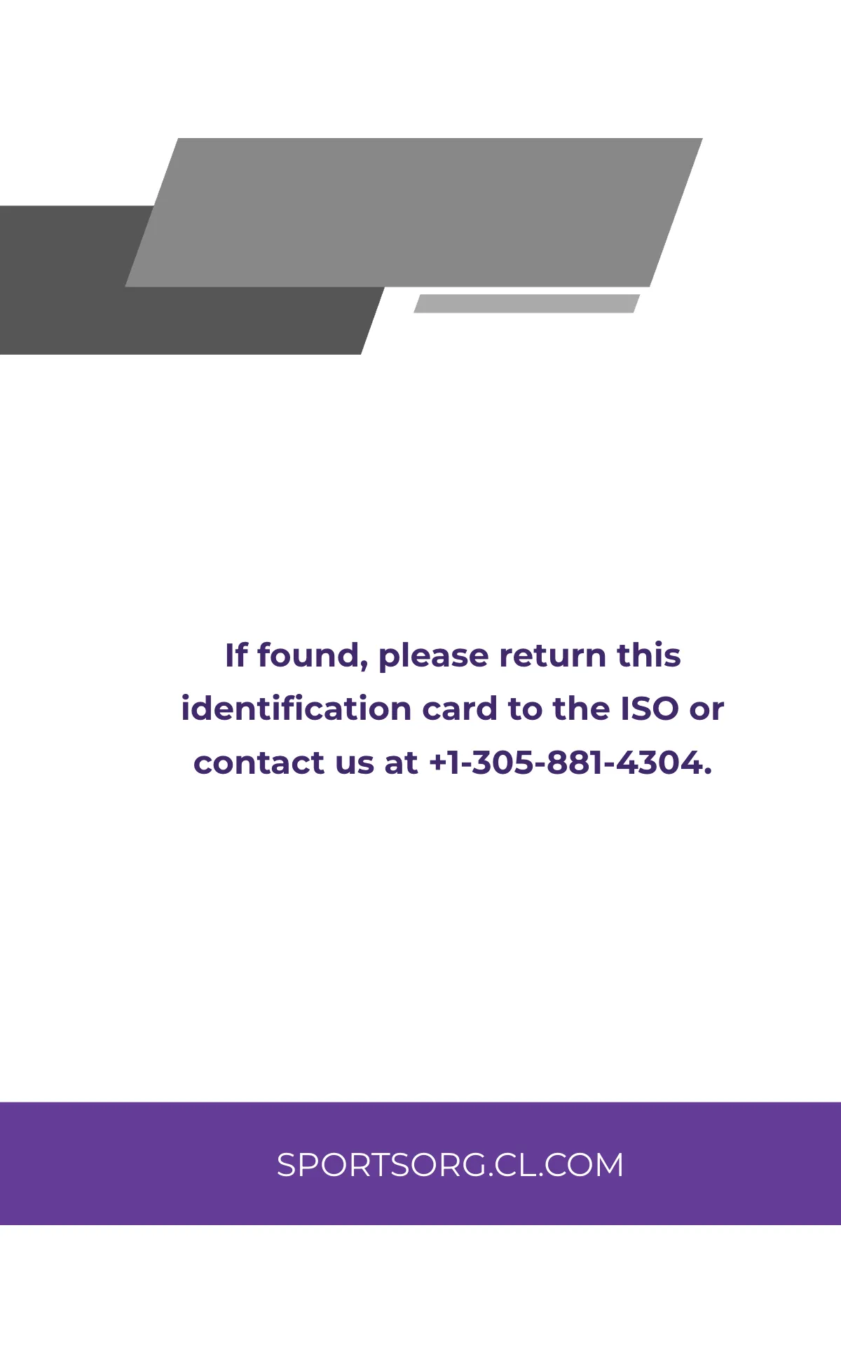 Free Sports ID Card Format Template to Edit Online