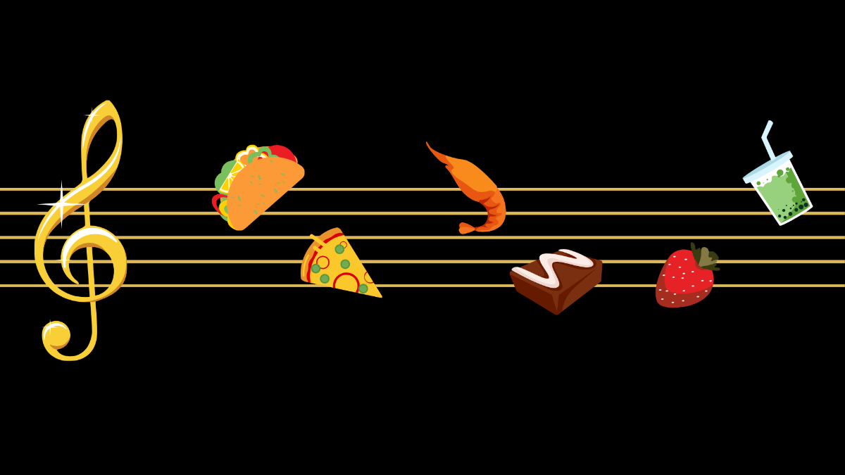 Food Music Background Template