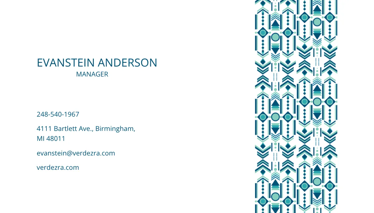 Free Business Cards in Ethnic Style Template to Edit Online