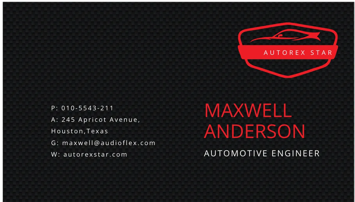 Free Carbon Fiber Business Card Template to Edit Online