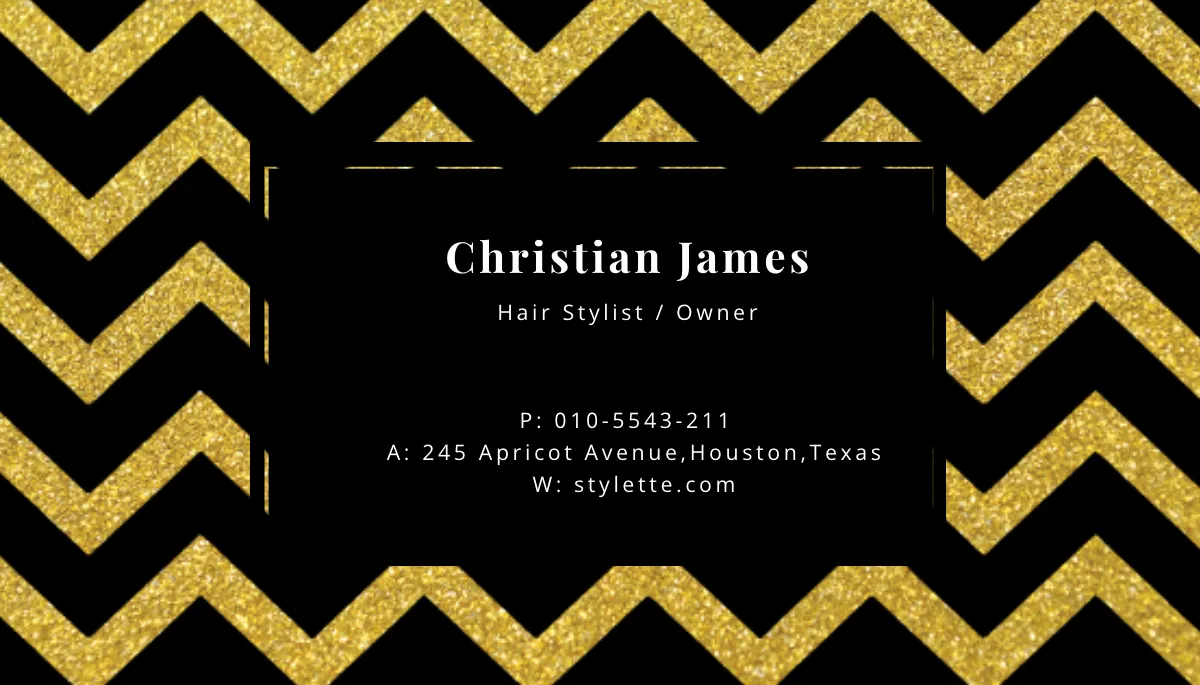 Free Chevron Business Card Template to Edit Online