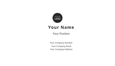 Free Clean Business Card Template to Edit Online