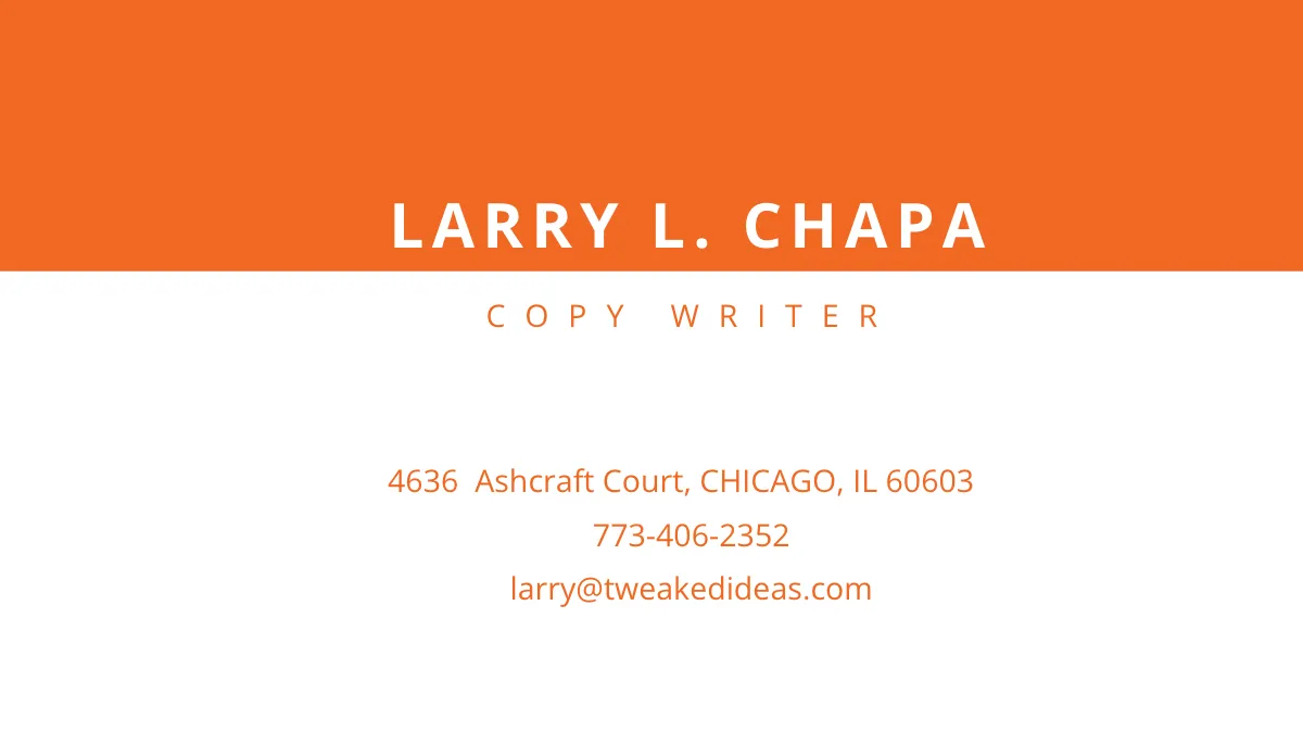 Free Blank Business Card Template to Edit Online