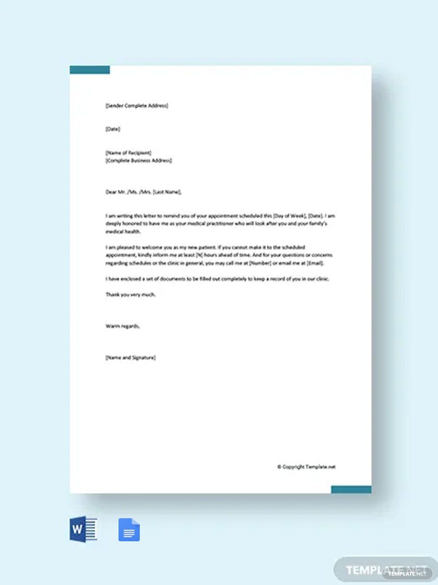 Doctor Letter Template