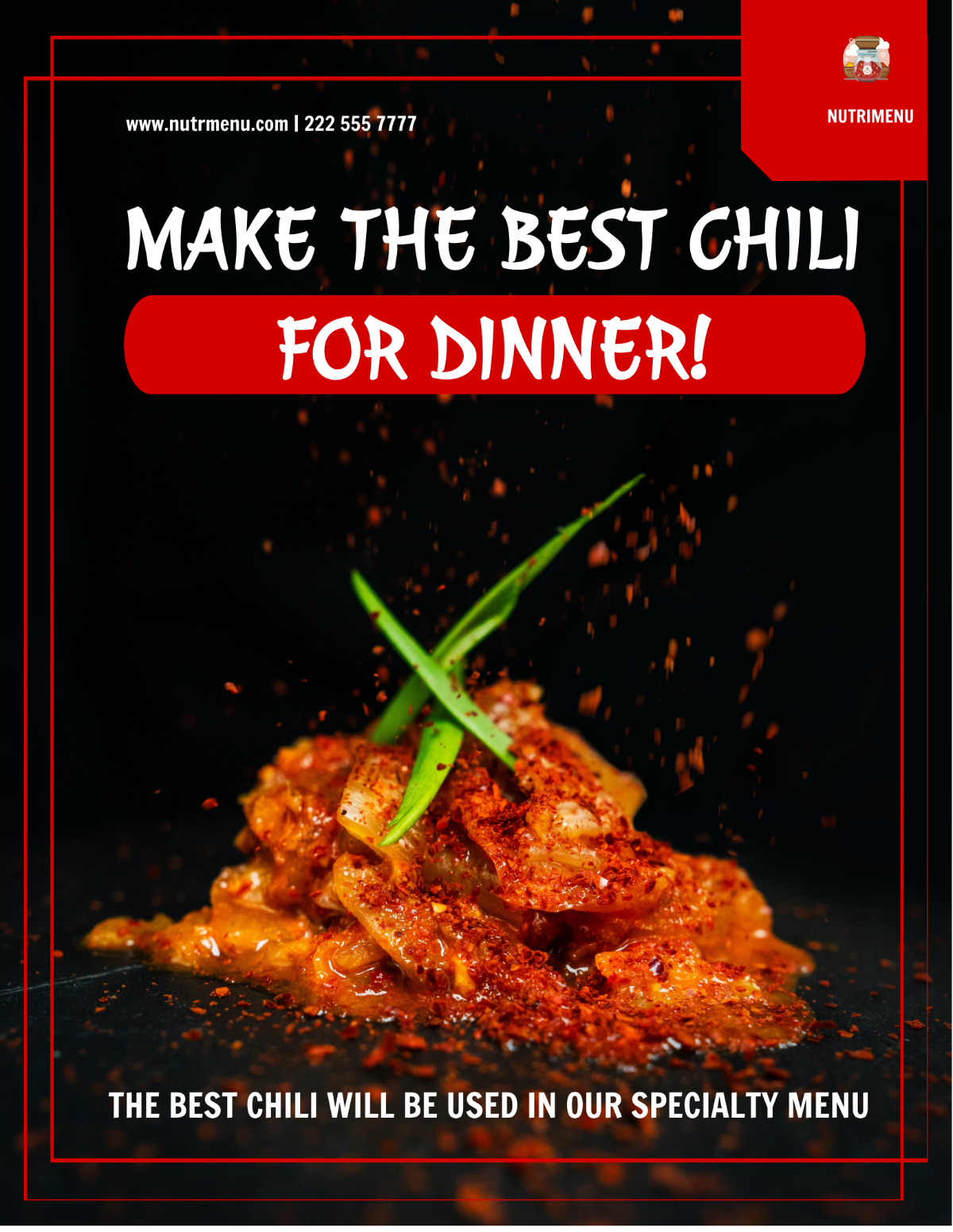 Chili Cook off Dinner Flyer Template - Edit Online & Download