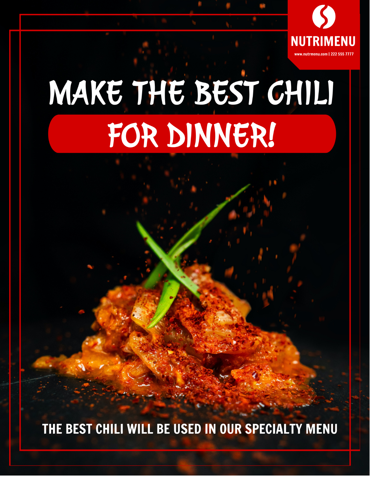 Chili cook off dinner flyer Template