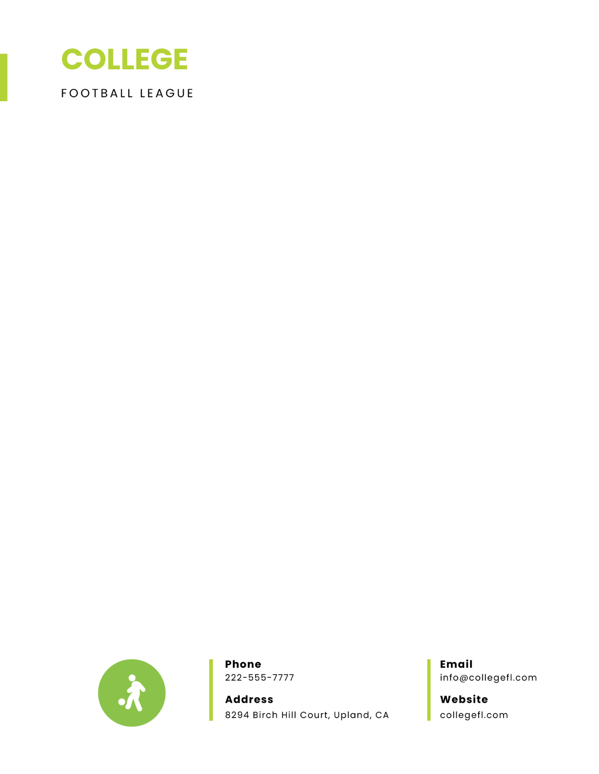 Free Football Letterhead Templates, Editable and Printable