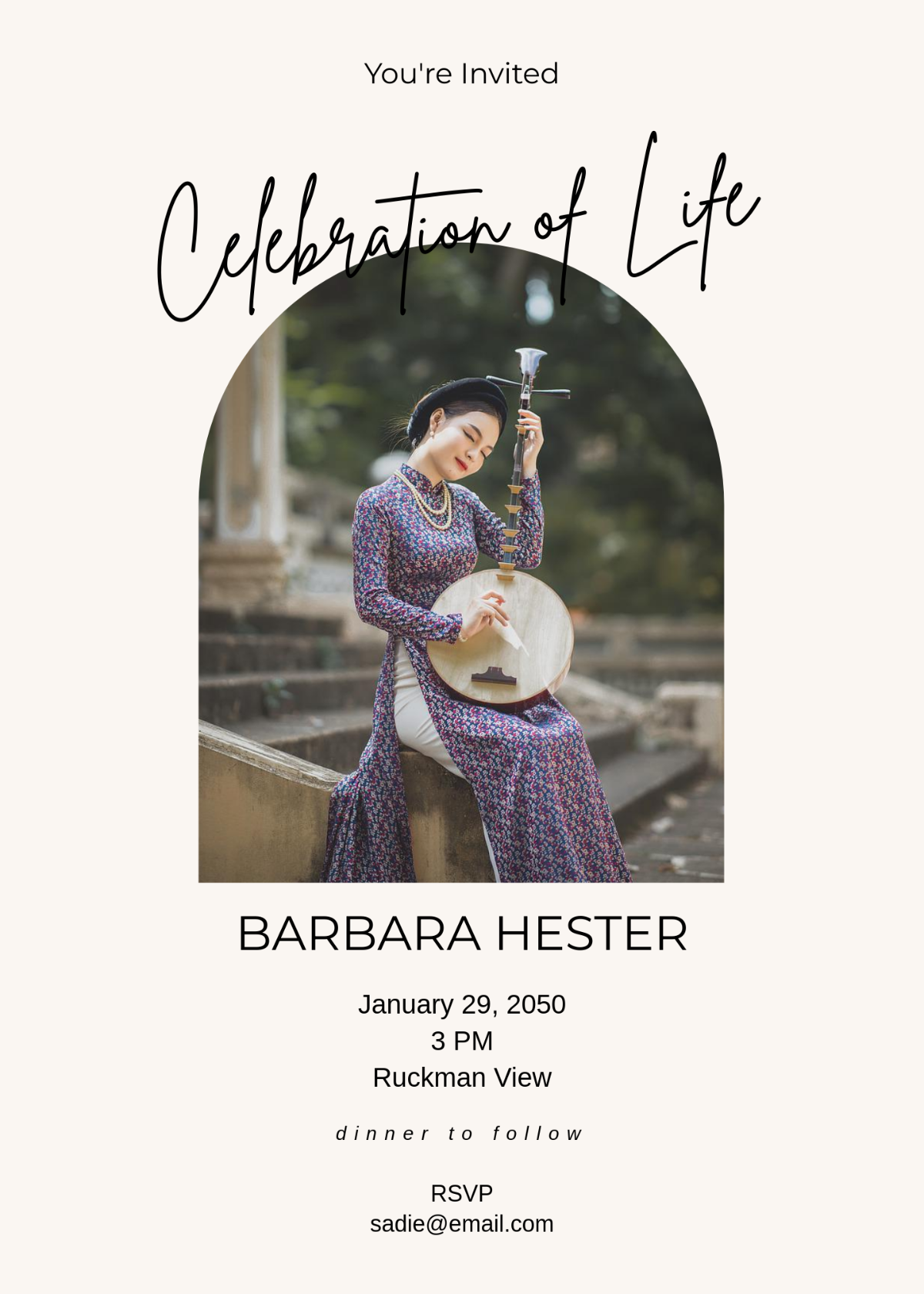 Free Funeral Celebration Of Life Invitation Template