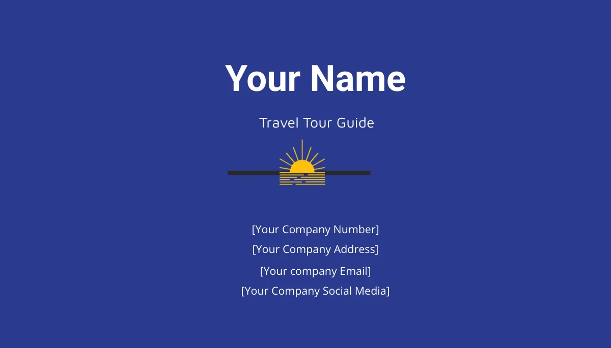 Free Modern Blue Business Card Template to Edit Online