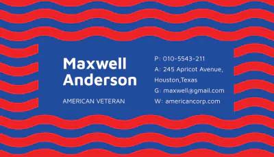 Free Business Card American Patr Template to Edit Online