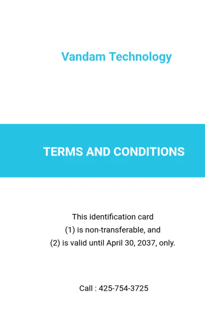 Free Executive ID Card Template to Edit Online