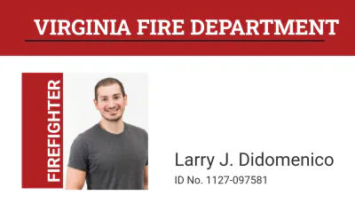 Free Fire Department ID Card Template to Edit Online