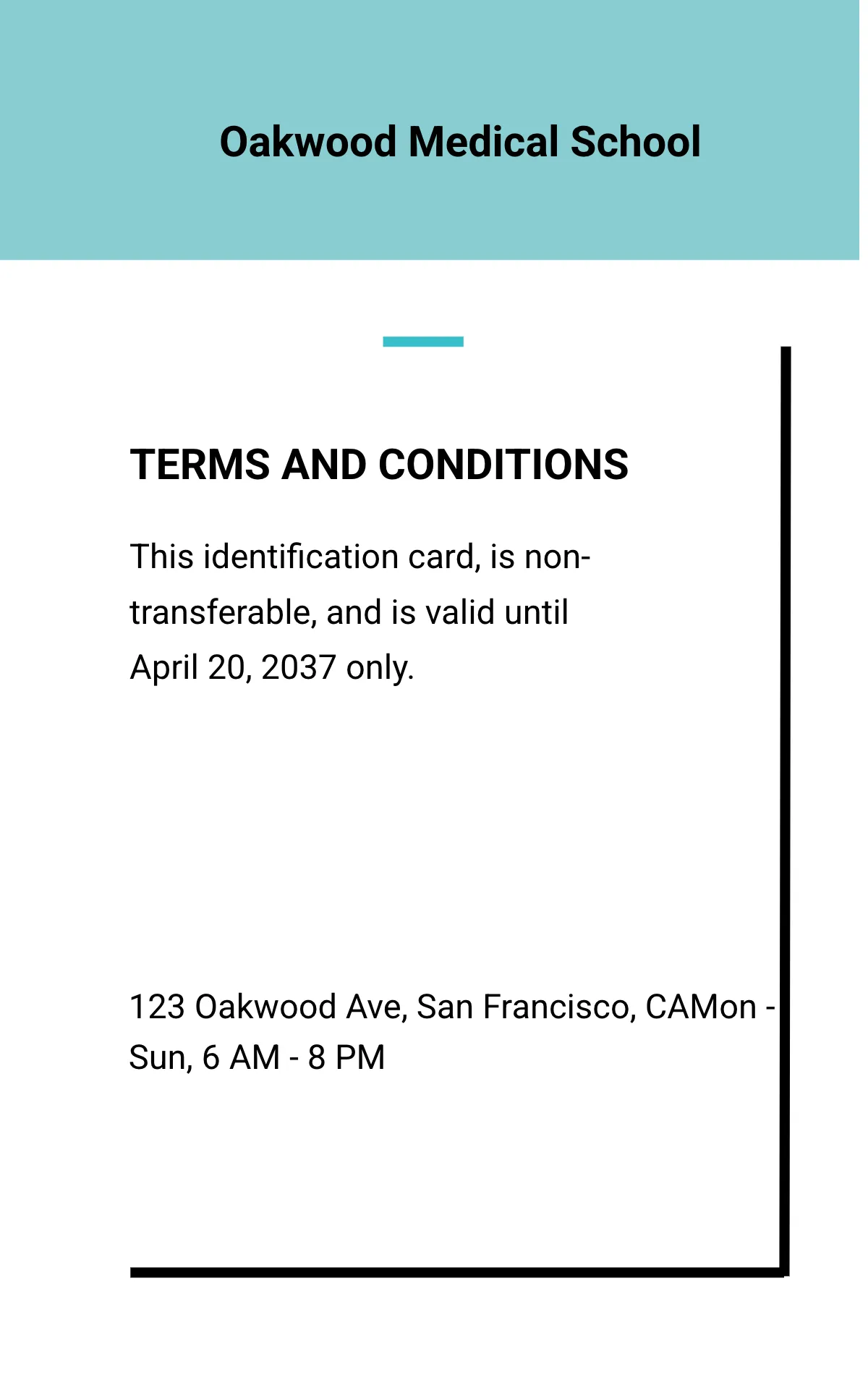 Free Medical Student ID Card Template to Edit Online
