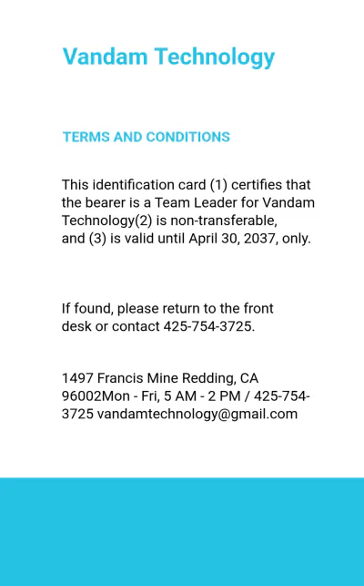 Free Mnc ID Card Template to Edit Online