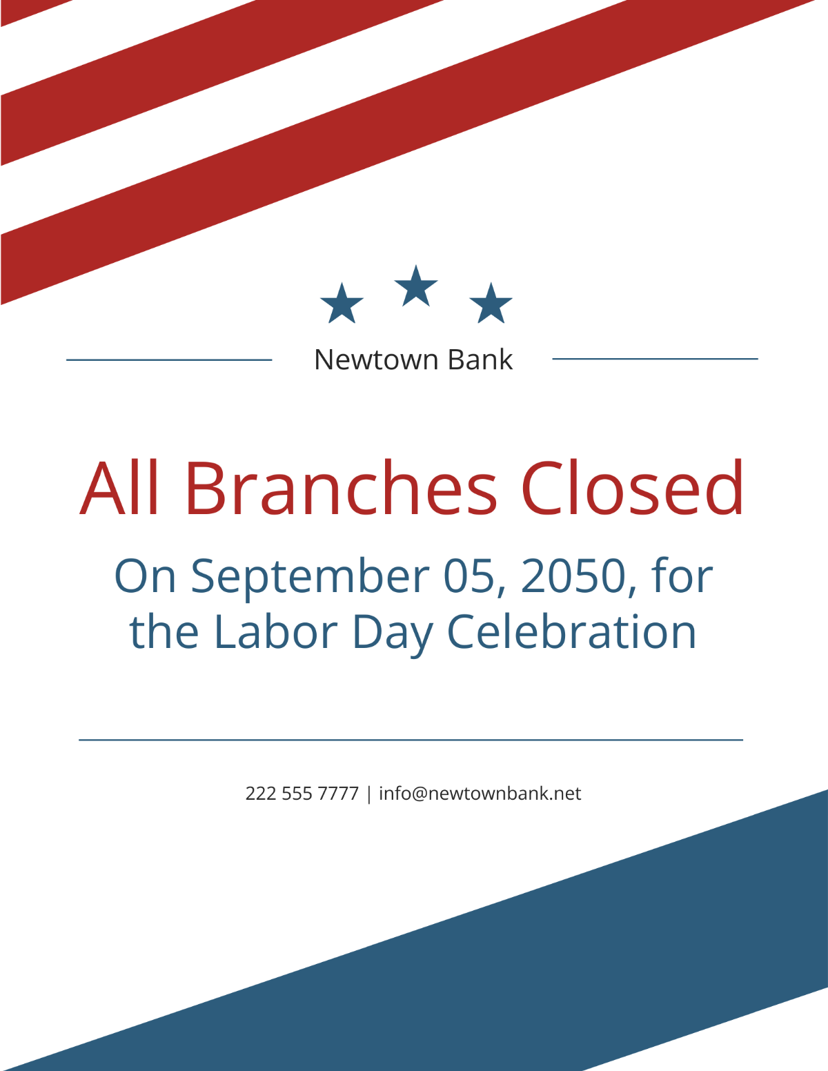 Closed Labor Day Flyer Template