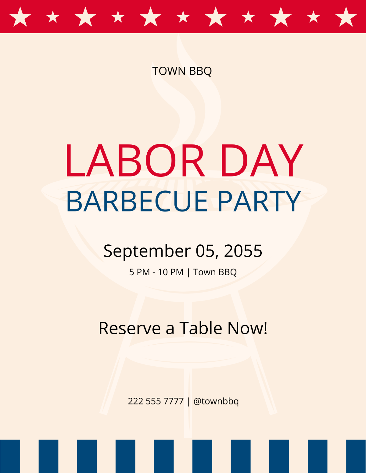 Labor Day Barbecue Party Flyer