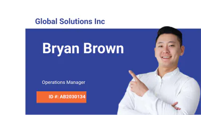 Free Official Company ID Card Template to Edit Online