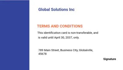 Free Official Company ID Card Template to Edit Online