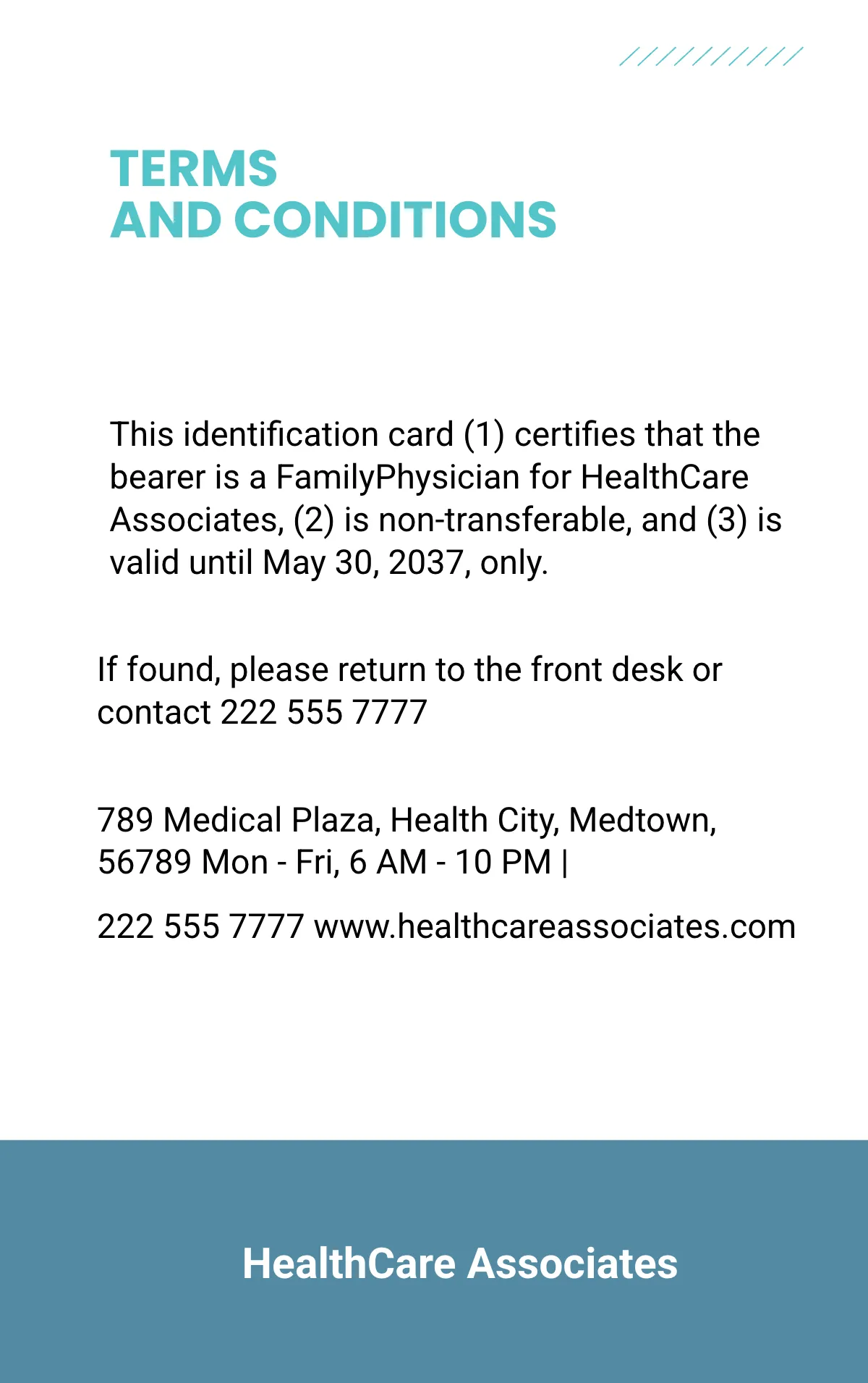 Free Physician ID Card Template to Edit Online