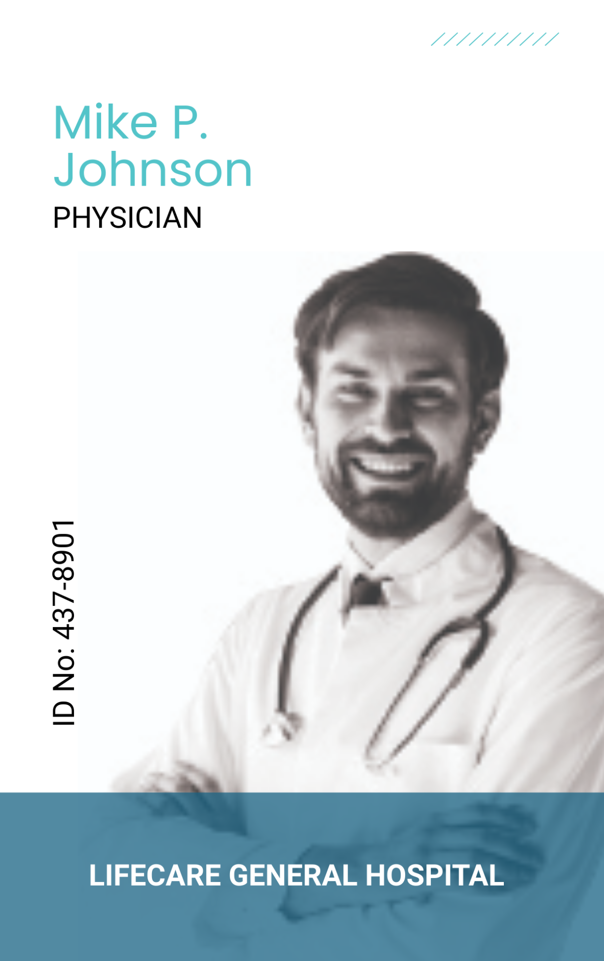 Physician ID Card Template
