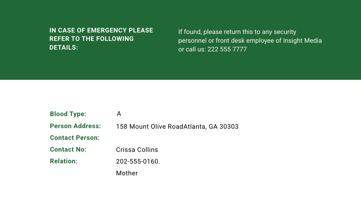 Free Portrait/Horizontal Press ID Card Template to Edit Online