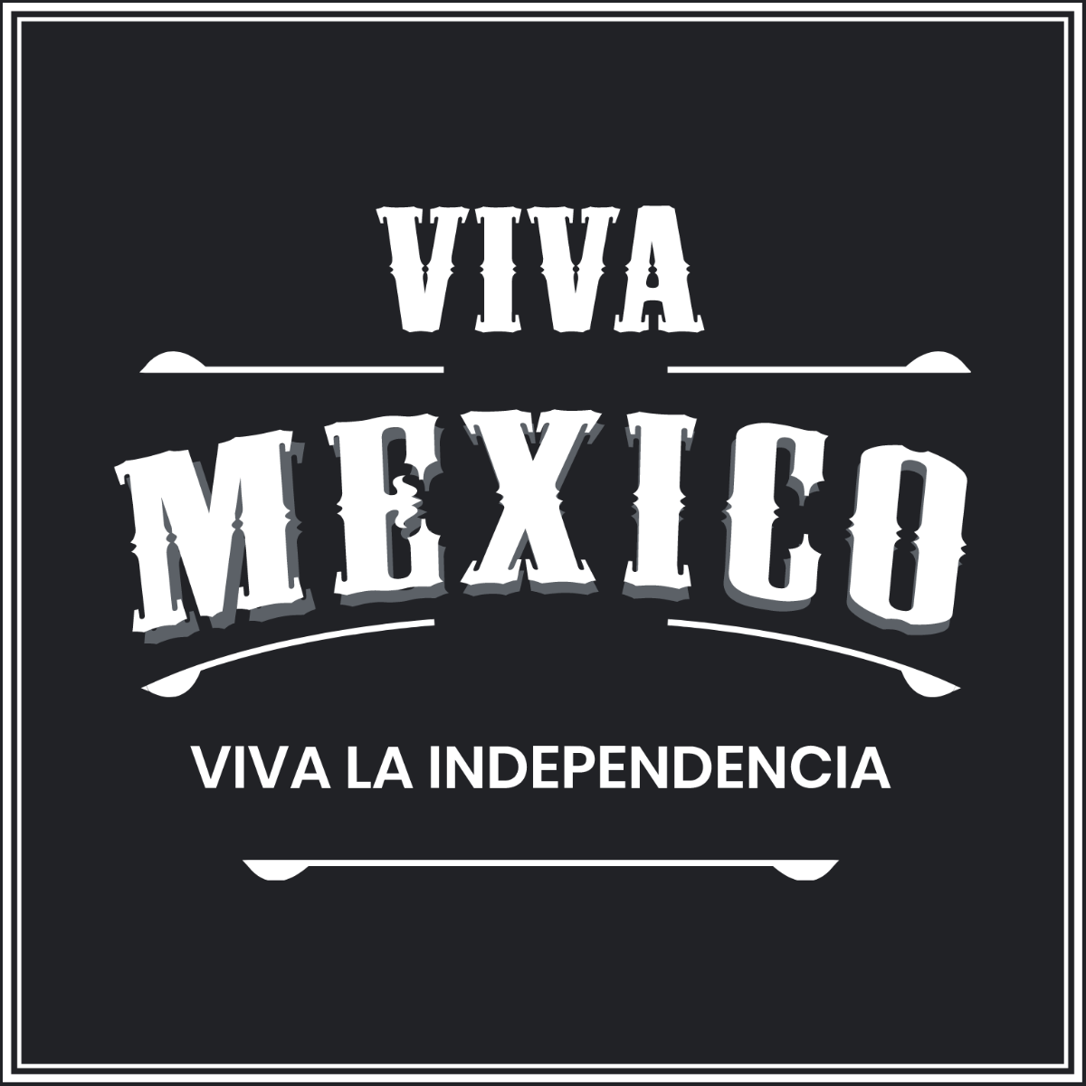 Mexican Independence Day Chalk Design Vector Template
