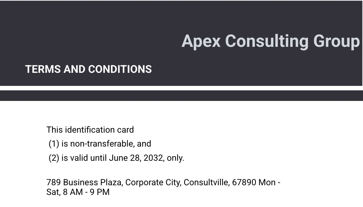 Free Professional Employee ID Card Template to Edit Online