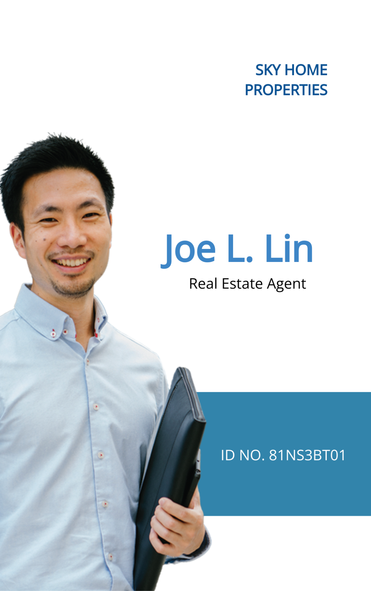 Classic Real estate ID Card Template