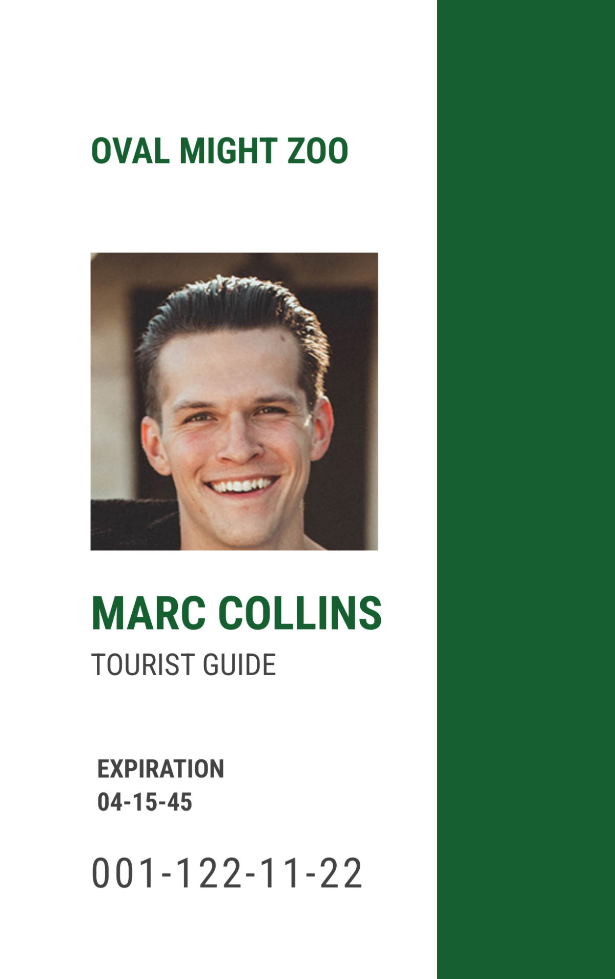 Tourist Guide ID Card