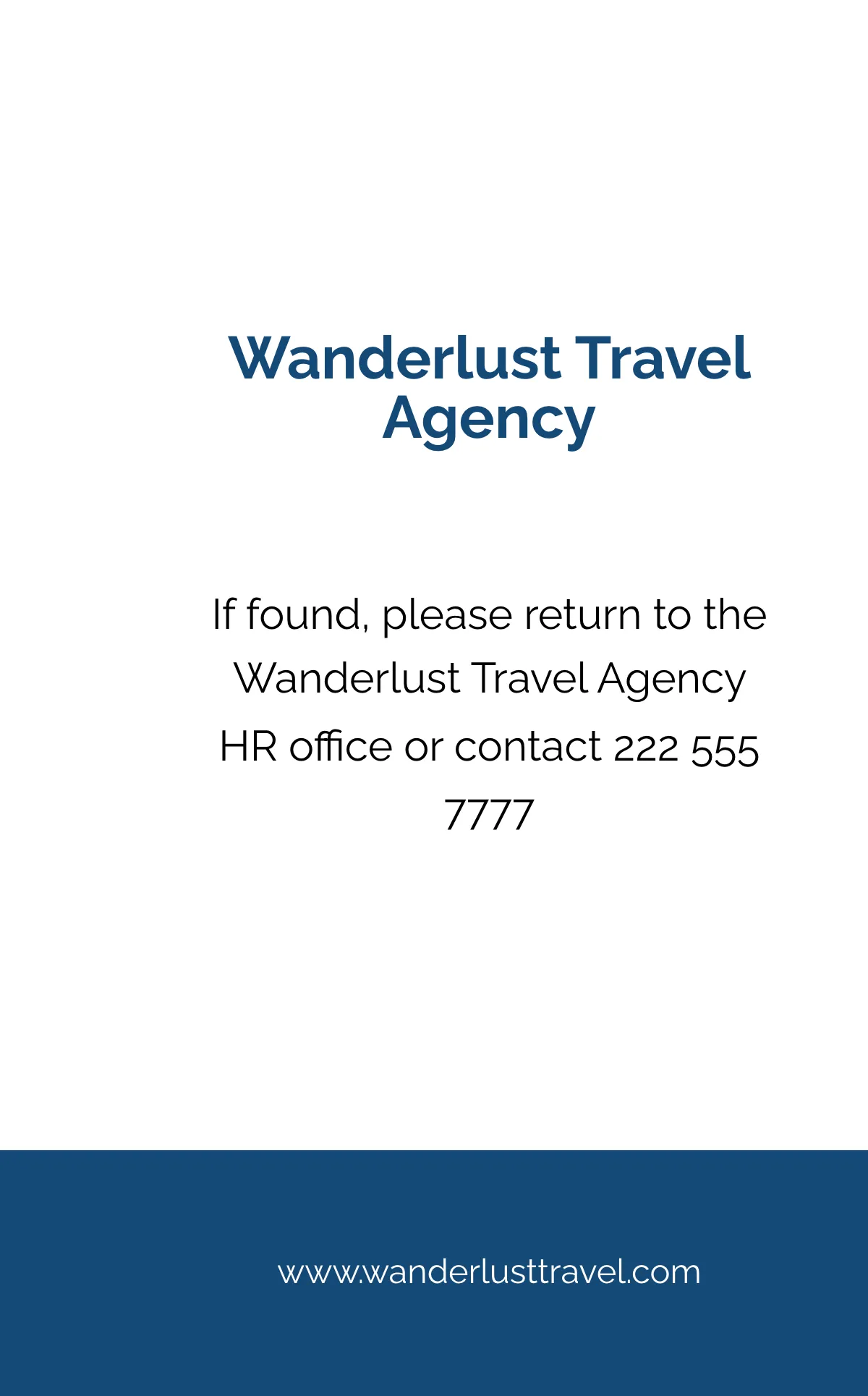 Free Travel Agency Employee ID Card Template to Edit Online