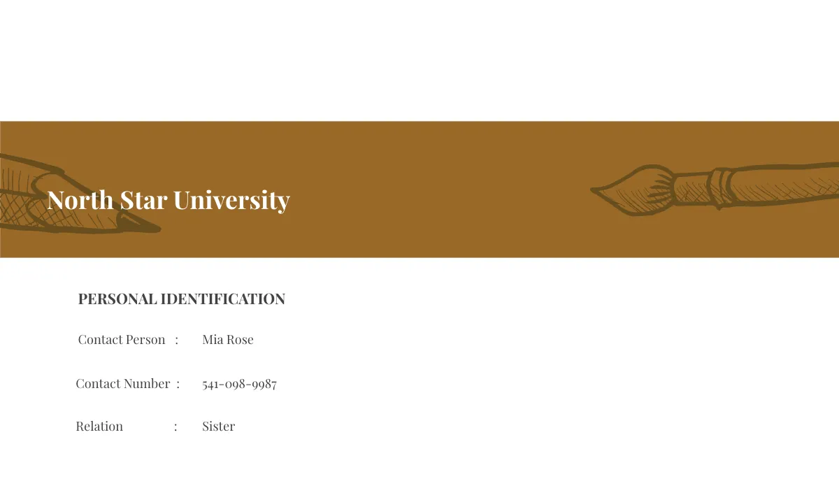 Free University ID Card Format Template to Edit Online