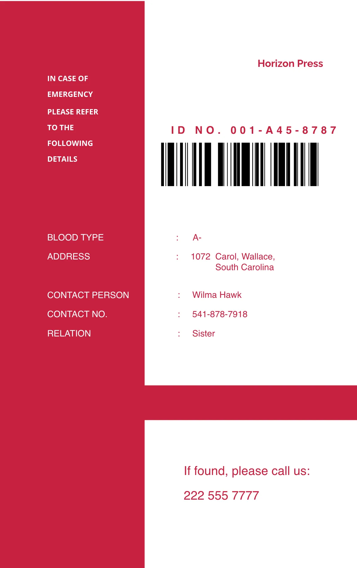 Free Vertical Press ID Card Template to Edit Online