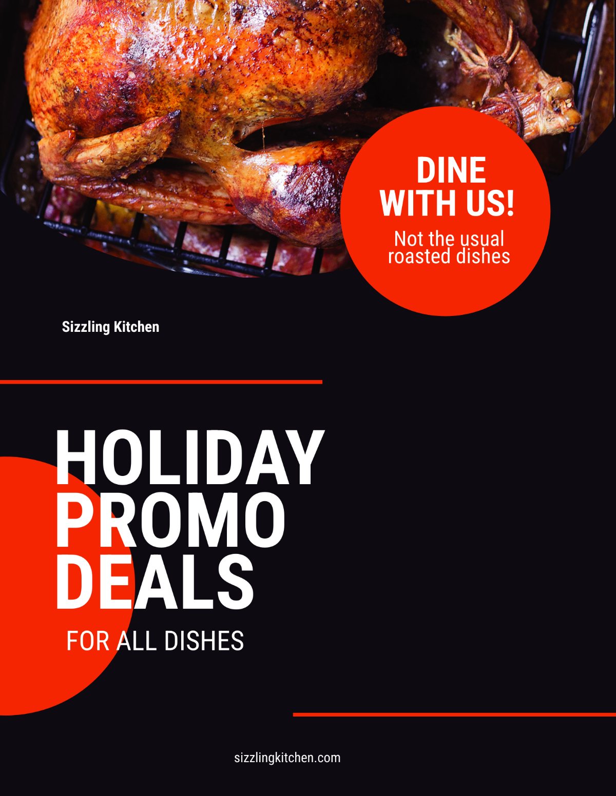 A5 American Dinner Flyer Template - Edit Online & Download