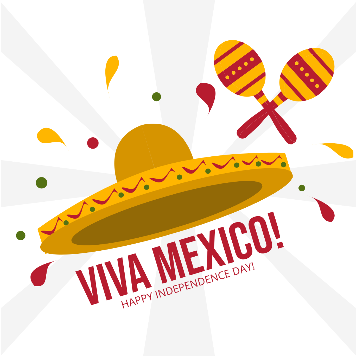 Happy Mexican Independence Day Vector Template