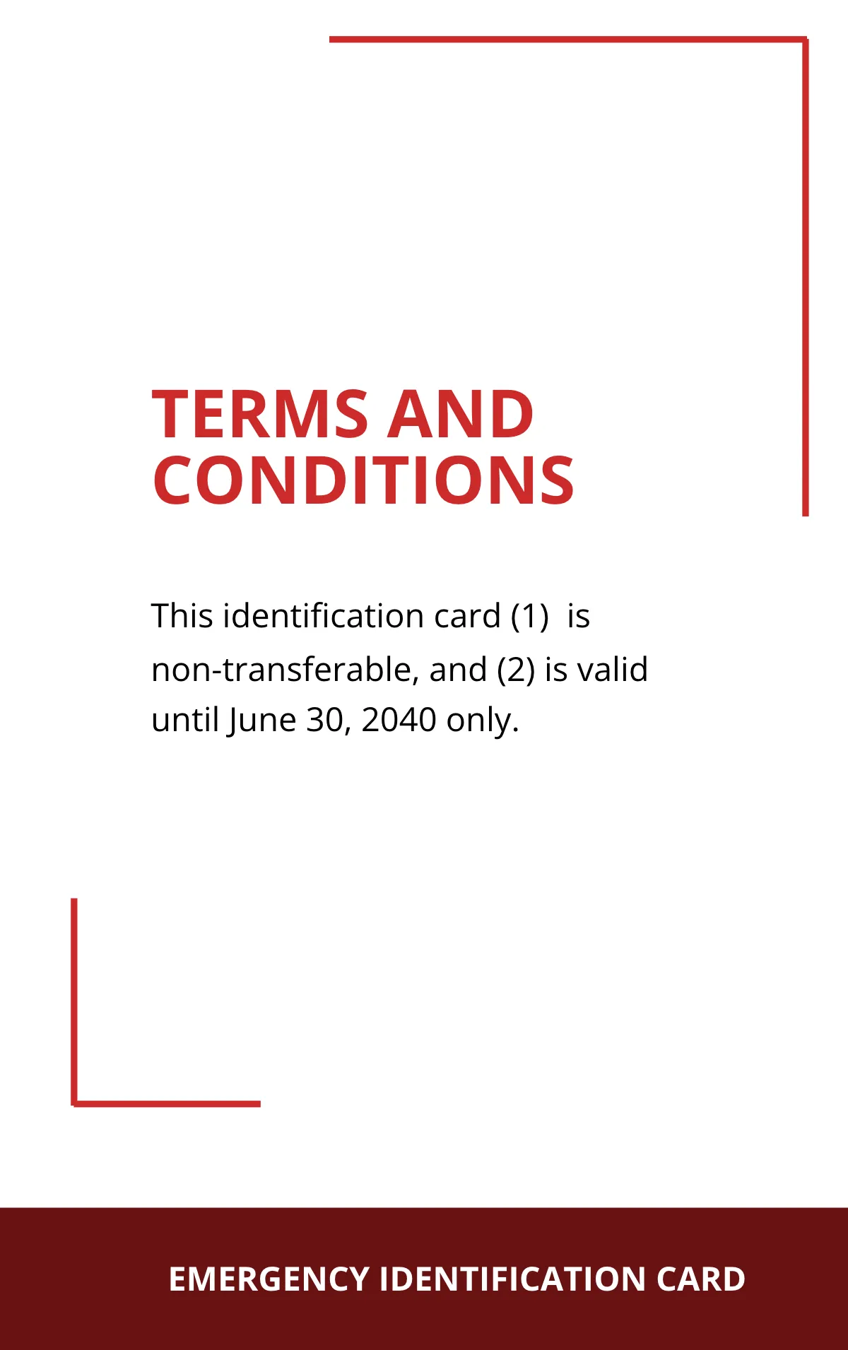 Free Backpack Emergency ID Card Template to Edit Online