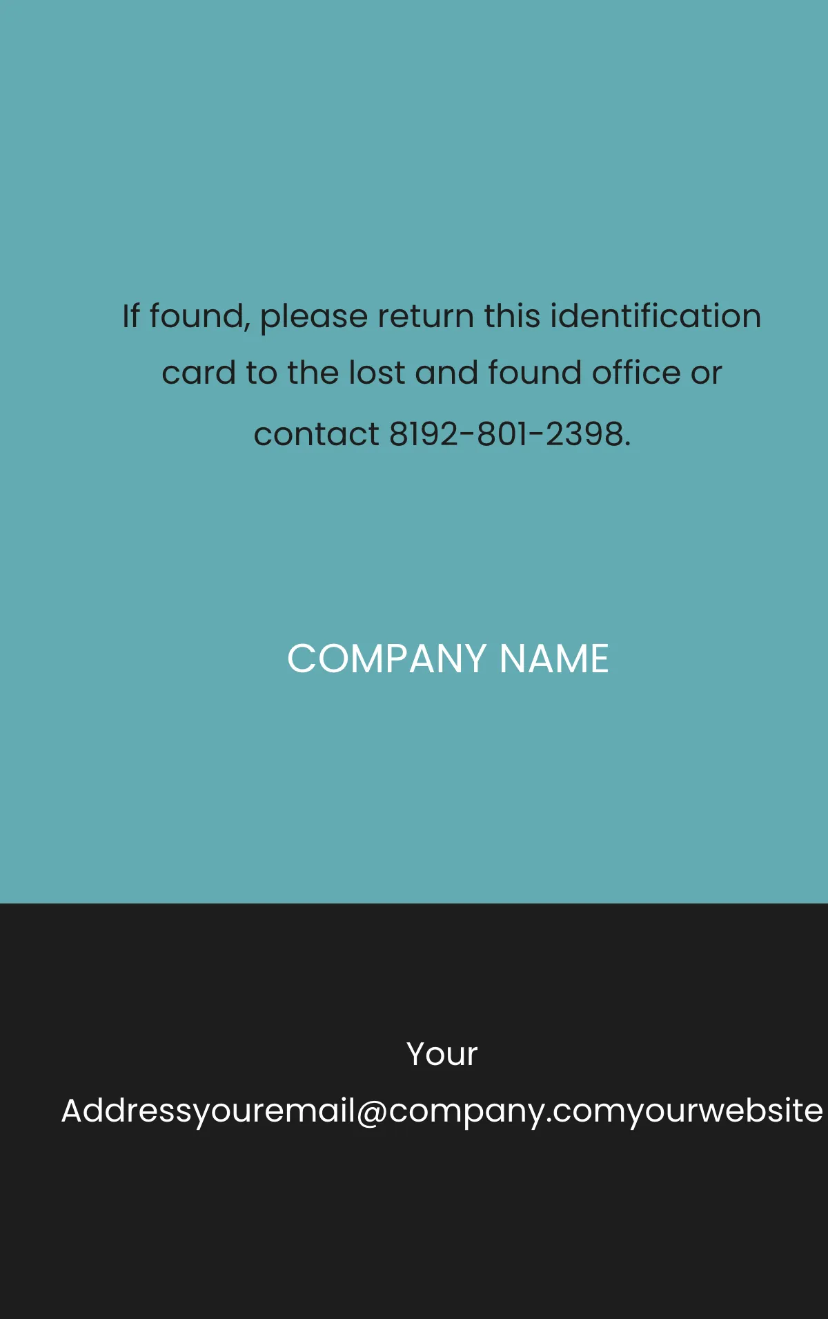 Free Blank Security ID Card Template to Edit Online