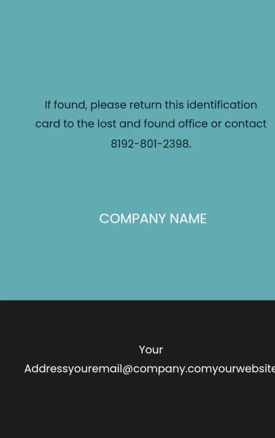 Free Blank Security ID Card Template to Edit Online