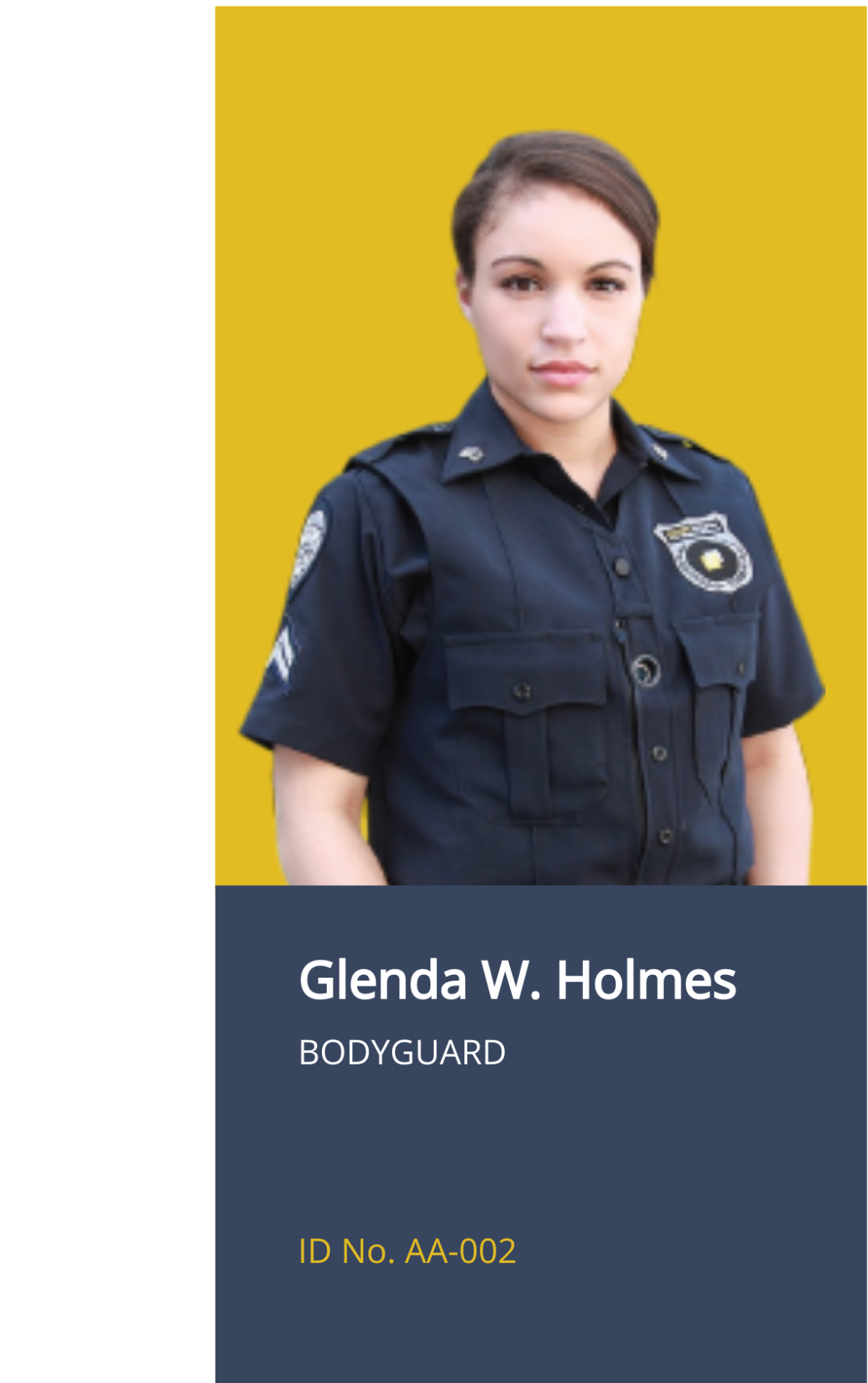 Body Guard ID Card Template