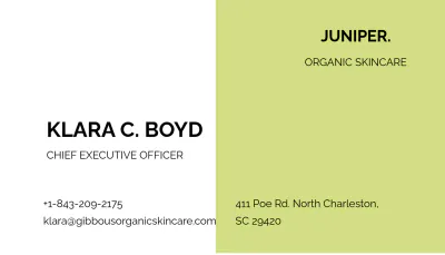 Free Juniper Business Card Template to Edit Online