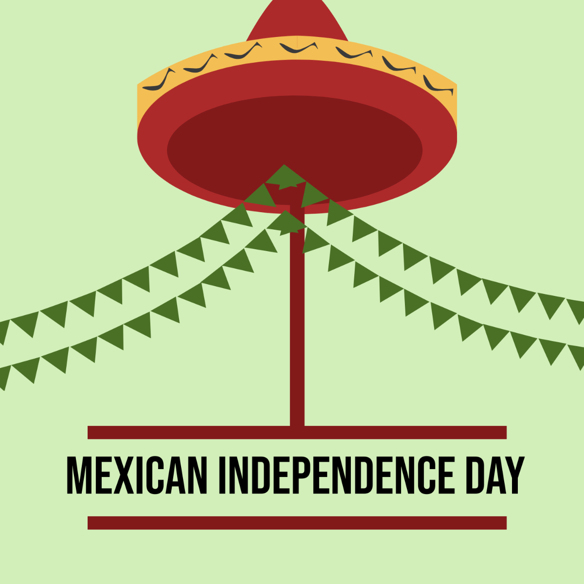 Mexican Independence Day Vector Art Template