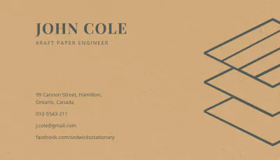 Free Kraft Paper Business Card Template to Edit Online