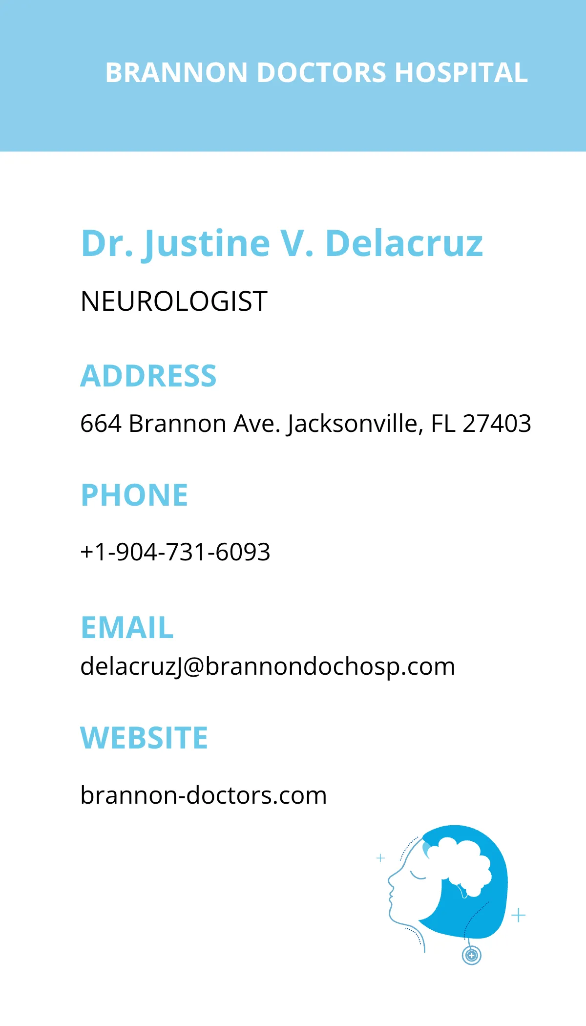 Free Medical Doctor Business Card Template to Edit Online
