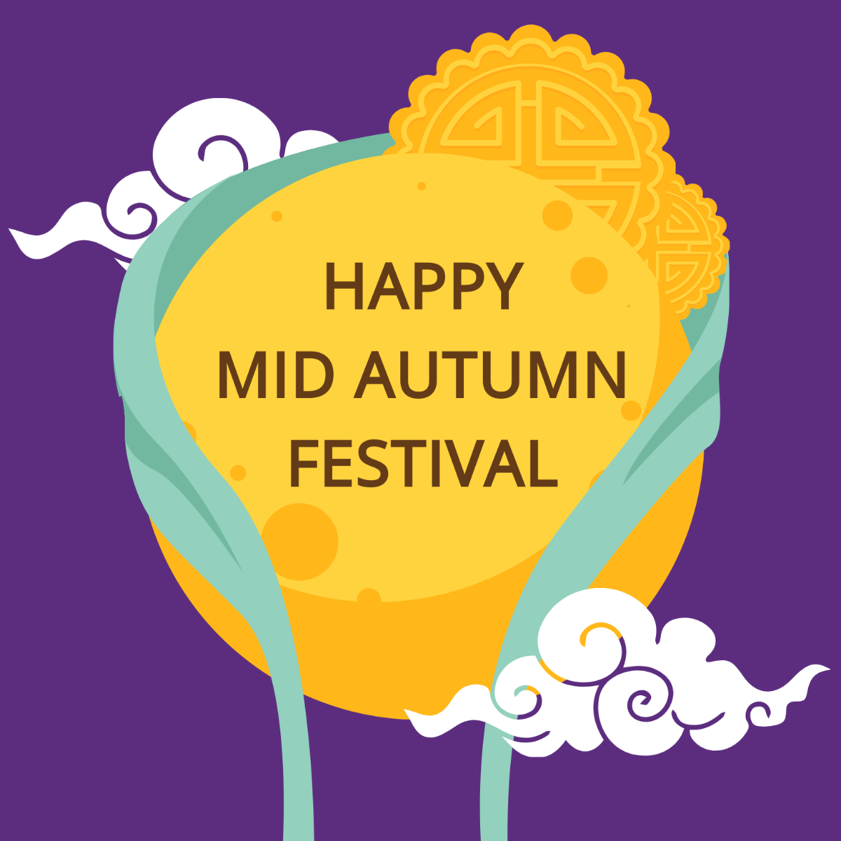 Free Happy Mid-Autumn Festival Illustration Template