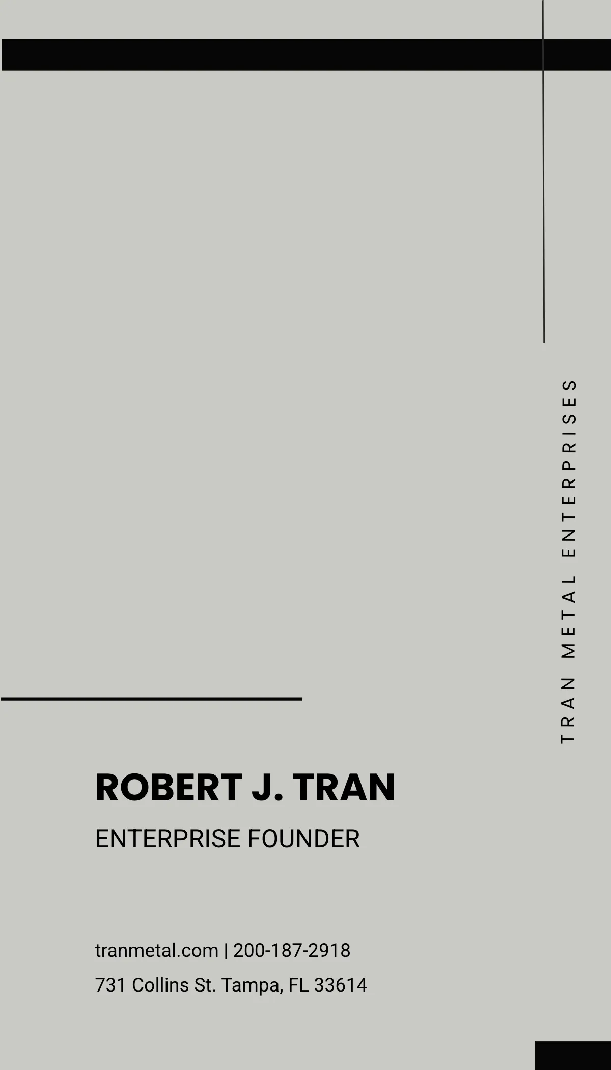 Free Metal Modern Business Card Template to Edit Online