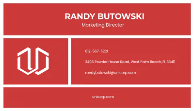 Free Metro Flat Business Card Template to Edit Online