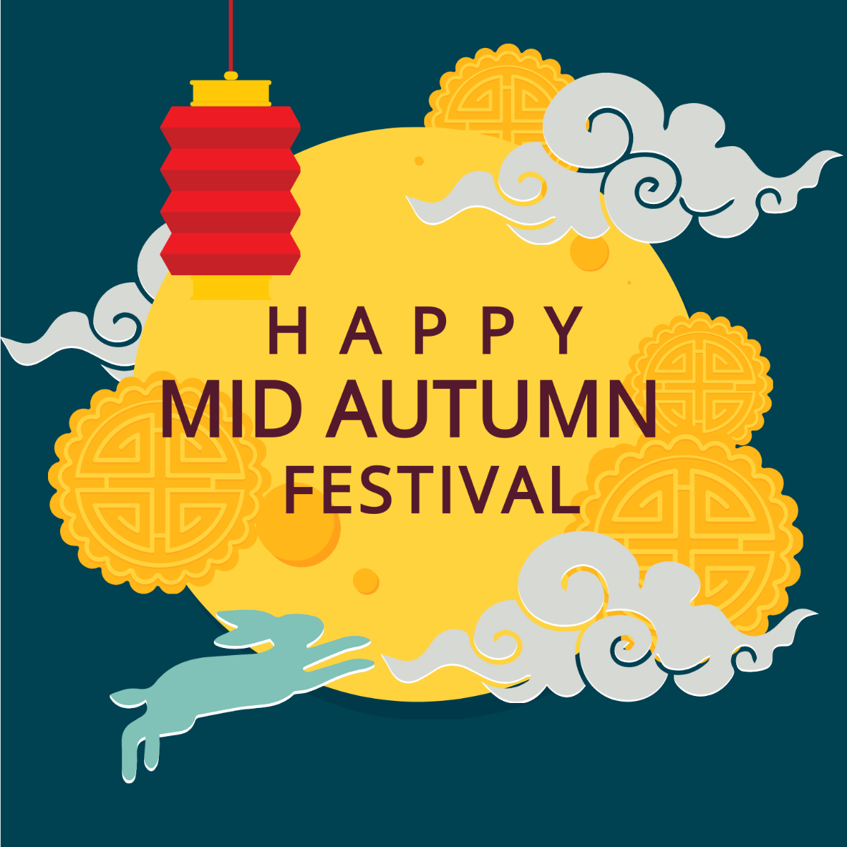 Free Mid-Autumn Festival Celebration Vector Template